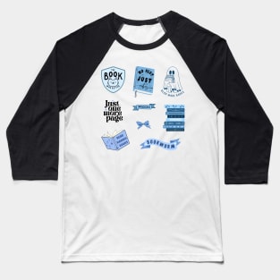 Blue Bookish Pack Baseball T-Shirt